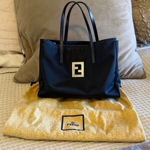 Fendi FF Nylon Small Tote